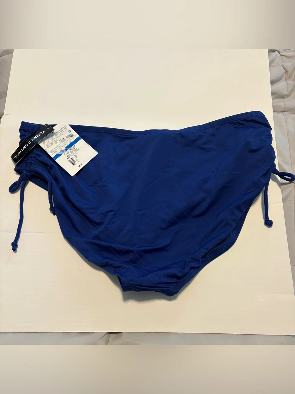 Tummy Control Bikini Bottom Women’s XL Navy Blue Adjustable Side Tie‎ Swim